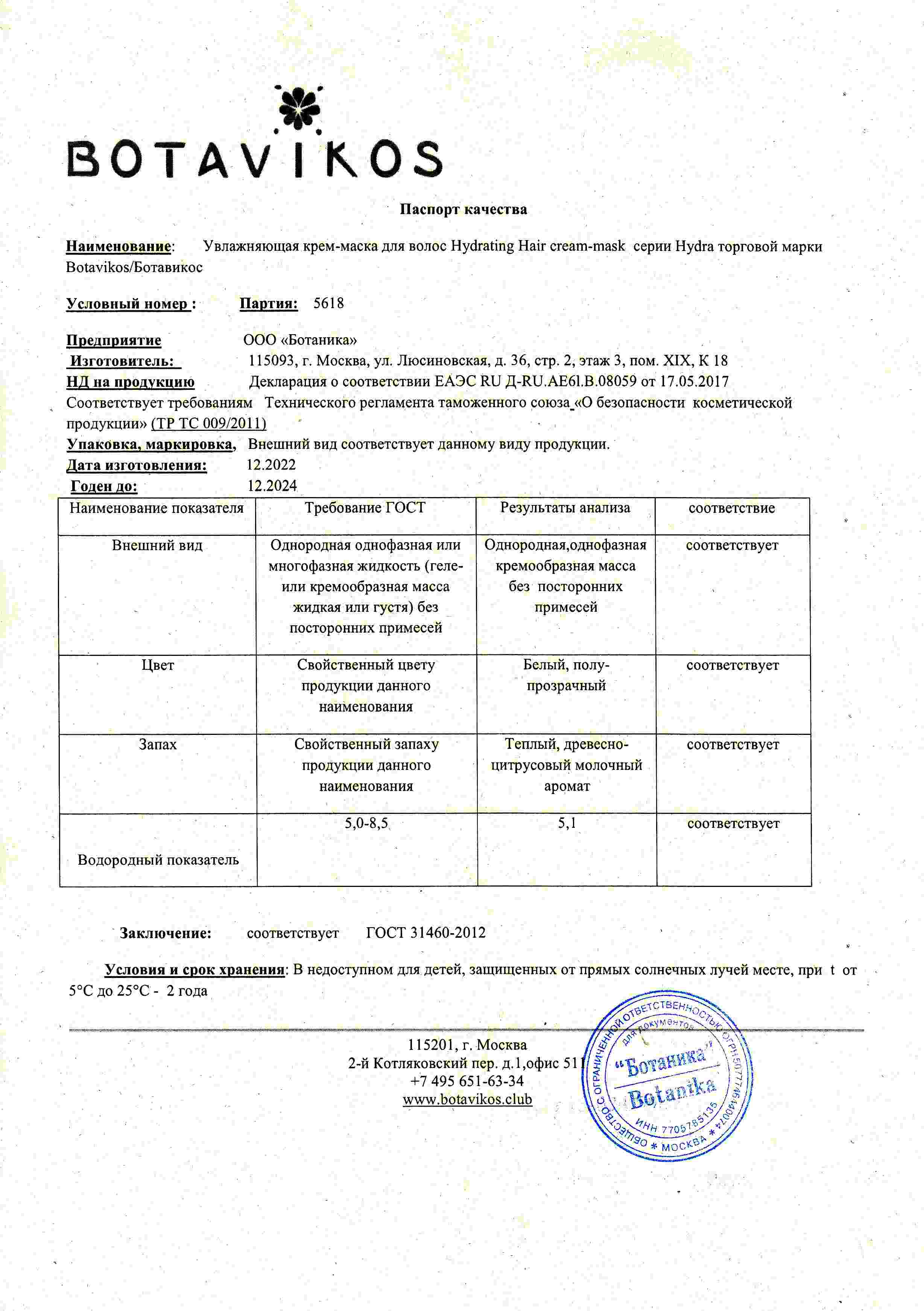 Паспорт №122022